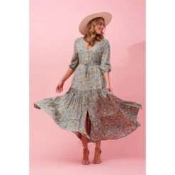 FLORAL TIERED MAXI DRESS -Female Clothing Store f4281d73fb6ac385cf7a412d9cbdf883