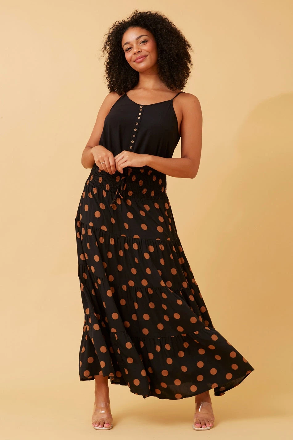 ZARA POLKA DOT MAXI SKIRT 2 ZARA POLKA DOT MAXI SKIRT - Image 2