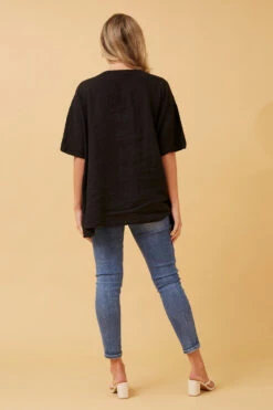 PAM SEQUIN PATCH LINEN TOP -Female Clothing Store f5c6fb9701eb51fe0672d70ec28a10bb