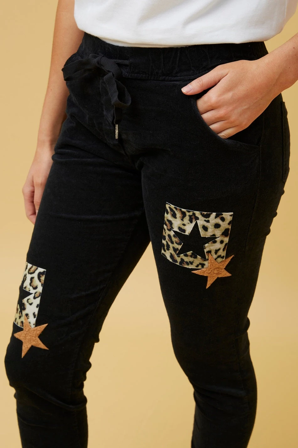 CARRISA PATCHWORK PRINT JOGGER PANTS - Image 7