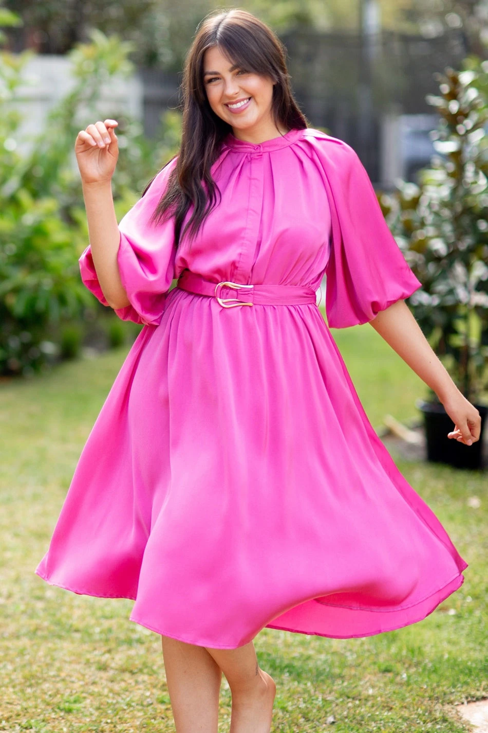 QUEENIE SATIN MIDI DRESS 1 QUEENIE SATIN MIDI DRESS