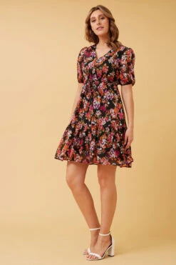 KIKI FLORAL TIERED SHORT DRESS -Female Clothing Store fac4838897899d726782326afaeb020d