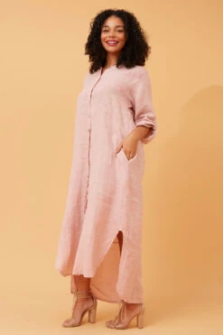 KIMMY BUTTON FRONT LINEN SHIRT DRESS -Female Clothing Store fdf9f50d5fae999c47eb5d55db35ab75