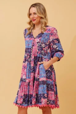 ARRAN PATCHWORK FLORAL BOHO DRESS -Female Clothing Store fe52872d2c320b10f046bbaf2079390a