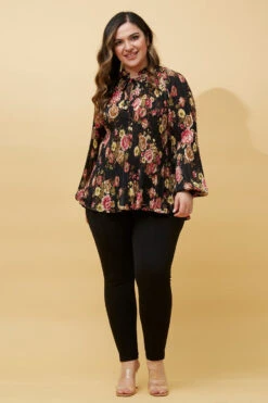 PETA FLORAL PLEATED BLOUSE -Female Clothing Store fefec1e8ffe0d5105f5fbd9ace901d78